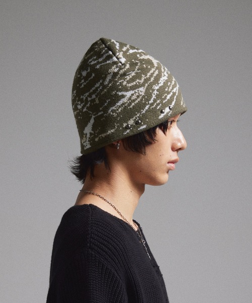 GRANCY（グランシー）の「【GRANCY】F-ing Decorated Beanie / 狂飾ビーニー（ニットキャップ/ビーニー・メンズ・ブラック/ピンク/カーキ・FREE）」の17枚目の写真