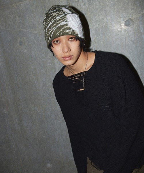 GRANCY（グランシー）の「【GRANCY】F-ing Decorated Beanie / 狂飾ビーニー（ニットキャップ/ビーニー・メンズ・ブラック/ピンク/カーキ・FREE）」の22枚目の写真