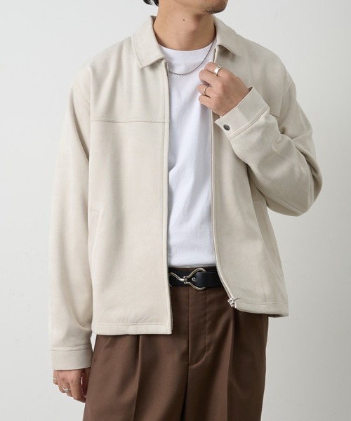 COLONY 2139(コロニートゥーワンスリーナイン)の「シンセティックスエードZIPシャツジャケット(シャツ/ブラウス・メンズ・キャメル/ブラック/アイボリー・LARGE/MEDIUM)」の2枚目の写真