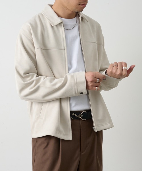COLONY 2139(コロニートゥーワンスリーナイン)の「シンセティックスエードZIPシャツジャケット(シャツ/ブラウス・メンズ・キャメル/ブラック/アイボリー・LARGE/MEDIUM)」の7枚目の写真