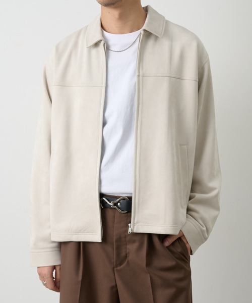 COLONY 2139(コロニートゥーワンスリーナイン)の「シンセティックスエードZIPシャツジャケット(シャツ/ブラウス・メンズ・キャメル/ブラック/アイボリー・LARGE/MEDIUM)」の4枚目の写真