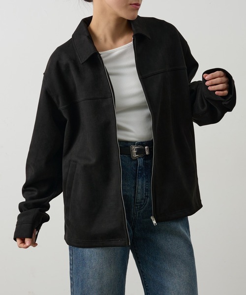 COLONY 2139(コロニートゥーワンスリーナイン)の「シンセティックスエードZIPシャツジャケット(シャツ/ブラウス・メンズ・キャメル/ブラック/アイボリー・LARGE/MEDIUM)」の12枚目の写真