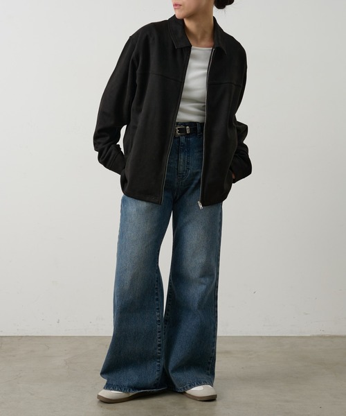 COLONY 2139(コロニートゥーワンスリーナイン)の「シンセティックスエードZIPシャツジャケット(シャツ/ブラウス・メンズ・キャメル/ブラック/アイボリー・LARGE/MEDIUM)」の16枚目の写真