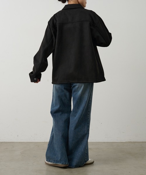 COLONY 2139(コロニートゥーワンスリーナイン)の「シンセティックスエードZIPシャツジャケット(シャツ/ブラウス・メンズ・キャメル/ブラック/アイボリー・LARGE/MEDIUM)」の18枚目の写真