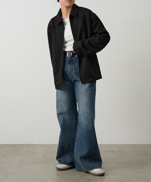 COLONY 2139(コロニートゥーワンスリーナイン)の「シンセティックスエードZIPシャツジャケット(シャツ/ブラウス・メンズ・キャメル/ブラック/アイボリー・LARGE/MEDIUM)」の17枚目の写真