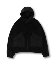 MUDSALT（マッドソルト）の「CWU-45P フリースフードジップアップ ブラック（その他アウター）」