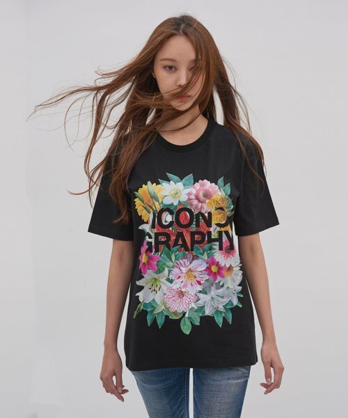 ICONOGRAPHY(アイコノグラフィー)の「SURREALISM MOVEMET FLOWER ICONO BK(Tシャツ/カットソー・レディース・ブラック・LARGE/MEDIUM/SMALL)」の4枚目の写真