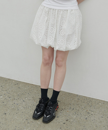 Bloomie Two-Way Punching Skirt Ivory