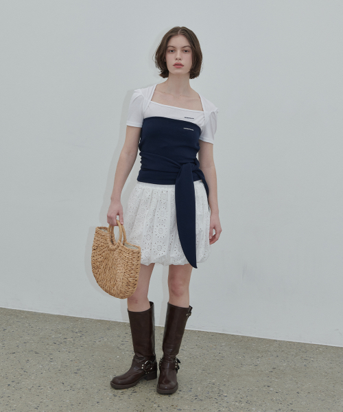 320SHOWROOM(320ショールーム)の「Bloomie Two-Way Punching Skirt Ivory(スカート・レディース・アイボリー・FREE)」の2枚目の写真