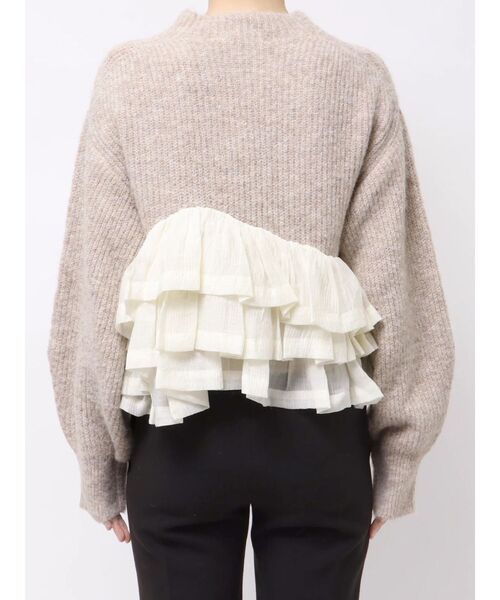 LAGUNAMOON(ラグナムーン)の「フリルドッキングペプラムニットプルオーバー(ニット/セーター・レディース・アイボリー/チャコールグレー/ベージュ・FREE)」の18枚目の写真