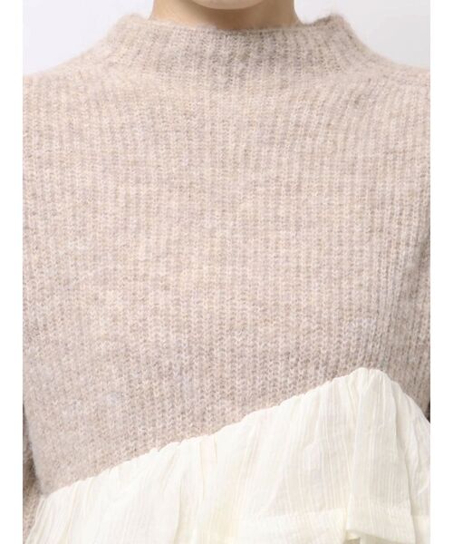 LAGUNAMOON(ラグナムーン)の「フリルドッキングペプラムニットプルオーバー(ニット/セーター・レディース・アイボリー/チャコールグレー/ベージュ・FREE)」の17枚目の写真