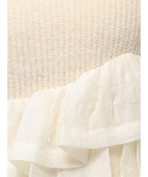 LAGUNAMOON(ラグナムーン)の「フリルドッキングペプラムニットプルオーバー(ニット/セーター・レディース・アイボリー/チャコールグレー/ベージュ・FREE)」の12枚目の写真