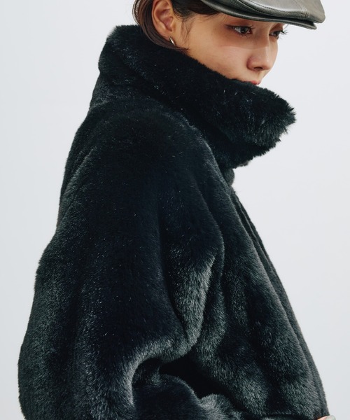 atmos pink（アトモスピンク）の「atmos pink Faux Fur Zip Blouson / アトモス ピンク フォー ファー ジップ ブルゾン（その他アウター・レディース・レオパード/ブラック/アイボリー・FREE）」の15枚目の写真