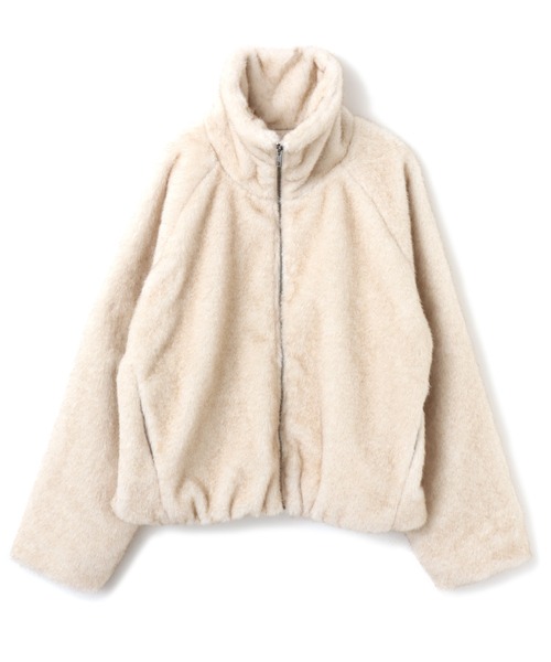 atmos pink（アトモスピンク）の「atmos pink Faux Fur Zip Blouson / アトモス ピンク フォー ファー ジップ ブルゾン（その他アウター・レディース・レオパード/ブラック/アイボリー・FREE）」の6枚目の写真