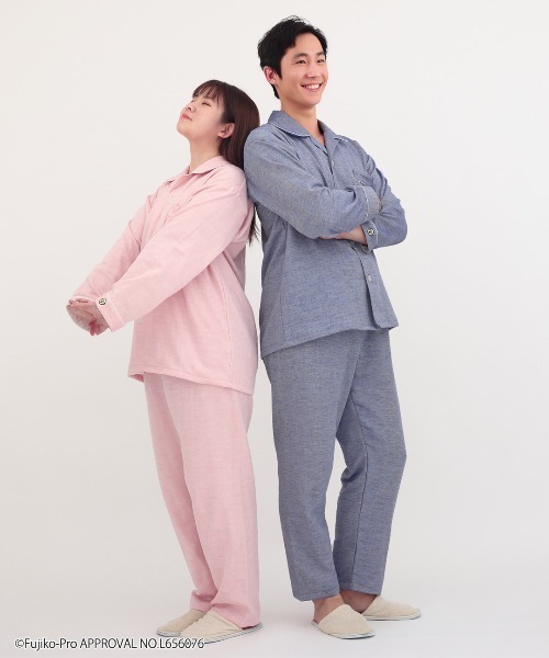 RUGGEDWORKS(ラゲッドワークス)の「《I'm Doraemon》アイム ドラえもん 3重ガーゼ パジャマ 男女兼用(ルームウェア/パジャマ・メンズ・ピンク/ブルー/ネイビー・M/S/LL/L)」の16枚目の写真