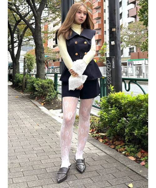 CALNAMUR（カルナムール）の「ダブルブレストビッグカラージレ（その他アウター・レディース・ネイビー・SMALL/MEDIUM）」の10枚目の写真