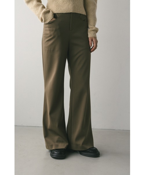 STYLEMIXER(スタイルミキサー)の「ジャージーセミフレアパンツ(スラックス・レディース・ネイビー/アイボリー/カーキ・SMALL/MEDIUM)」の13枚目の写真