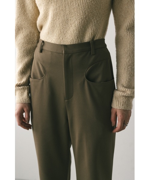 STYLEMIXER(スタイルミキサー)の「ジャージーセミフレアパンツ(スラックス・レディース・ネイビー/アイボリー/カーキ・SMALL/MEDIUM)」の14枚目の写真
