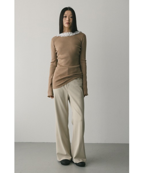 【NEW】スタイルミキサー（STYLEMIXER）/ジャージーセミフレアパンツ ジャージーセミフレアパンツ（スラックス）｜STYLEMIXER（スタイル