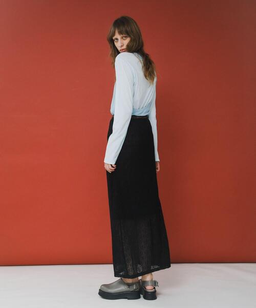 LAATO(ラート)の「melon lace skirt(スカート・レディース・ホワイト/ブラック/ライトブラウン・FREE)」の4枚目の写真