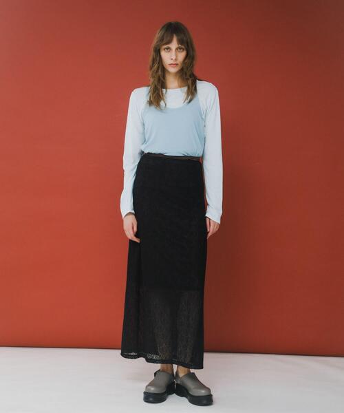 LAATO(ラート)の「melon lace skirt(スカート・レディース・ホワイト/ブラック/ライトブラウン・FREE)」の5枚目の写真