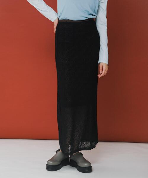LAATO(ラート)の「melon lace skirt(スカート・レディース・ホワイト/ブラック/ライトブラウン・FREE)」の6枚目の写真
