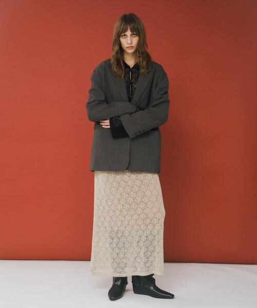 LAATO(ラート)の「melon lace skirt(スカート・レディース・ホワイト/ブラック/ライトブラウン・FREE)」の11枚目の写真