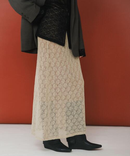 LAATO(ラート)の「melon lace skirt(スカート・レディース・ホワイト/ブラック/ライトブラウン・FREE)」の12枚目の写真