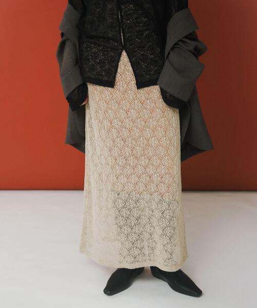 LAATO(ラート)の「melon lace skirt(スカート・レディース・ホワイト/ブラック/ライトブラウン・FREE)」の13枚目の写真