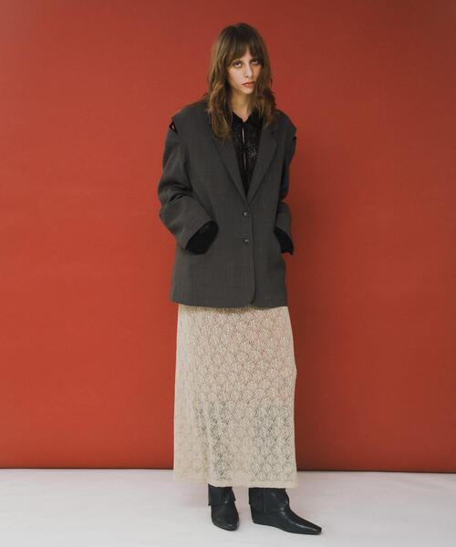 LAATO(ラート)の「melon lace skirt(スカート・レディース・ホワイト/ブラック/ライトブラウン・FREE)」の14枚目の写真