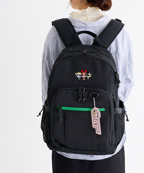 zucchero（ズッケロ）の「パワーパフガールズ リュック ナイロン 大容量 機能性 スクール 28L TPGSR-04（バックパック/リュック・レディース・ブラック×グリーン/ブラック×ブルー/ブラック×ピンク・FREE）」の2枚目の写真