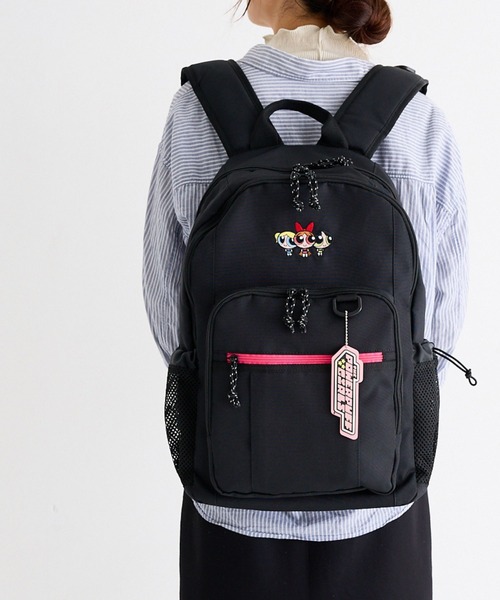 zucchero（ズッケロ）の「パワーパフガールズ リュック ナイロン 大容量 機能性 スクール 28L TPGSR-04（バックパック/リュック・レディース・ブラック×グリーン/ブラック×ブルー/ブラック×ピンク・FREE）」の3枚目の写真