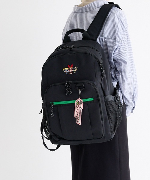 zucchero（ズッケロ）の「パワーパフガールズ リュック ナイロン 大容量 機能性 スクール 28L TPGSR-04（バックパック/リュック・レディース・ブラック×グリーン/ブラック×ブルー/ブラック×ピンク・FREE）」の5枚目の写真