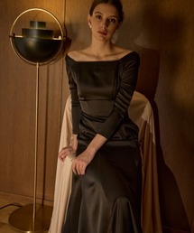 ERADIE | Satin Drape-Back Dress  サテンバックドレープドレス(ワンピース)
