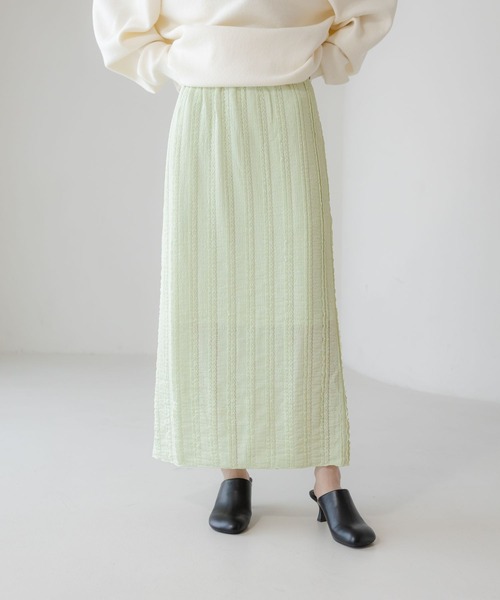 LOWRYS FARM（ローリーズファーム）の「チビフリルカットタイトスカート　636416（スカート・レディース・ホワイト/ブラック/グレー/グリーン/ホワイト系その他/ブラック系その他・FREE）」の6枚目の写真