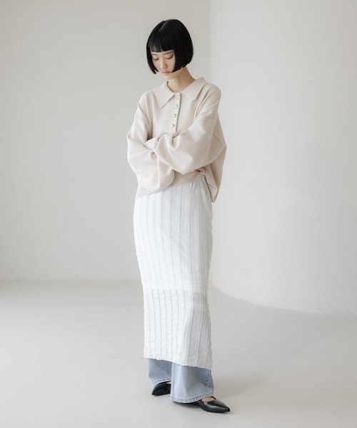 LOWRYS FARM（ローリーズファーム）の「チビフリルカットタイトスカート　636416（スカート・レディース・ホワイト/ブラック/グレー/グリーン/ホワイト系その他/ブラック系その他・FREE）」の17枚目の写真