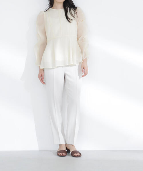 NATURAL BEAUTY BASIC（ナチュラルビューティーベーシック）の「◇カラーテーパードパンツ（その他パンツ・レディース・ライトグリーン/ベージュ/ブルー・P/S/MEDIUM）」の2枚目の写真