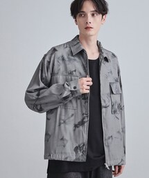 シャンブレーシャツ」に該当するグレー/灰色系のメンズファッション