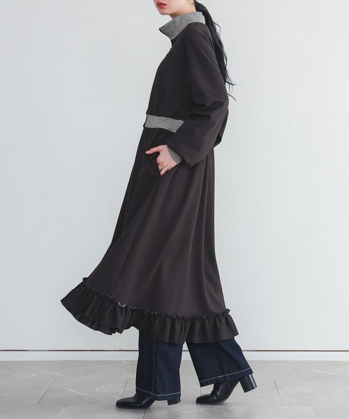 somari imagination（ソマリ イマジネーション）の「『ジャージフレアワンピース』（ワンピース・レディース・ネイビー/ブラック・1/2）」の2枚目の写真