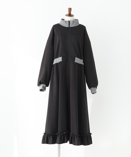 somari imagination（ソマリ イマジネーション）の「『ジャージフレアワンピース』（ワンピース・レディース・ネイビー/ブラック・1/2）」の12枚目の写真