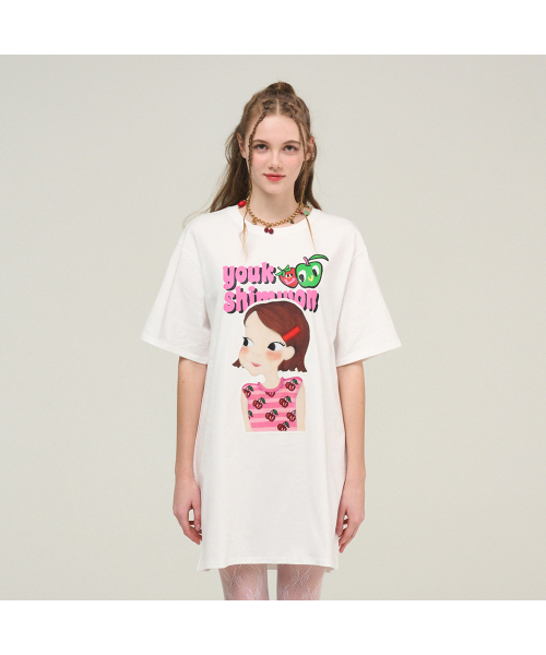 YOUK SHIM WON（ユクシムウォン）の「チェリー ロング Tシャツ F リア（Tシャツ/カットソー・レディース・その他・FREE）」の2枚目の写真