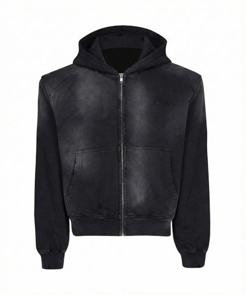 FORCESENSITIVE(フォースセンスティブ)の「FORCE WASHED HOODIE ZIP-UP BK(パーカー・メンズ・その他・1/0/2)」の1枚目の写真