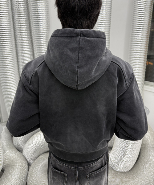 FORCESENSITIVE(フォースセンスティブ)の「FORCE WASHED HOODIE ZIP-UP BK(パーカー・メンズ・その他・1/0/2)」の4枚目の写真