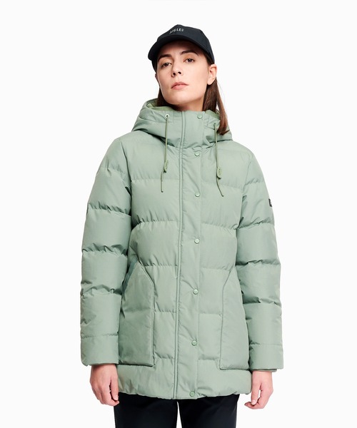 AIGLE（エーグル）の「GORE-TEX ゴアテックス ウィンドストッパー(R) 防風 透湿 撥水 ダウンジャケット RP（ダウンジャケット/コート・レディース・ホワイト/ブラック/グリーン・42/44/40/38/34/36）」の3枚目の写真