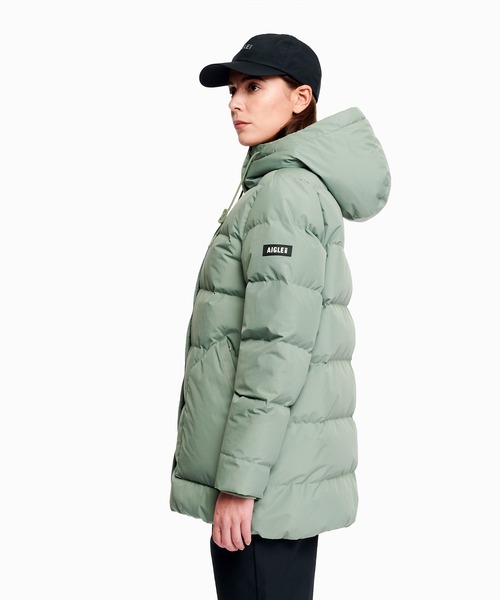 AIGLE（エーグル）の「GORE-TEX ゴアテックス ウィンドストッパー(R) 防風 透湿 撥水 ダウンジャケット RP（ダウンジャケット/コート・レディース・ホワイト/ブラック/グリーン・42/44/40/38/34/36）」の12枚目の写真