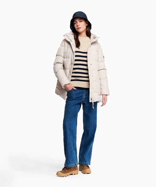 AIGLE（エーグル）の「GORE-TEX ゴアテックス ウィンドストッパー(R) 防風 透湿 撥水 ダウンジャケット RP（ダウンジャケット/コート・レディース・ホワイト/ブラック/グリーン・42/44/40/38/34/36）」の5枚目の写真