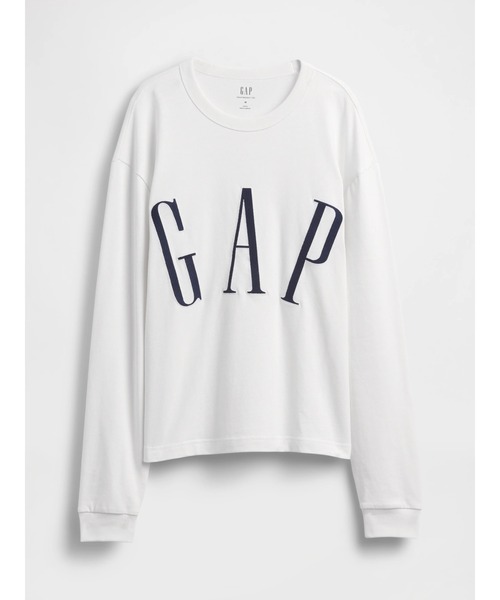 GAP(ギャップ)の「オーバーサイズ GAPロゴ クロップドTシャツ 長袖(Tシャツ/カットソー・メンズ・ラベンダー/ブルー/ブラック/オフホワイト/グリーン/ブラウン・S/XS/XL/M/L)」の9枚目の写真
