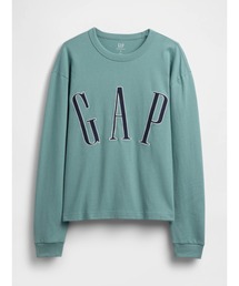 GAP（ギャップ）の「オーバーサイズ GAPロゴ クロップドTシャツ 長袖（Tシャツ/カットソー）」