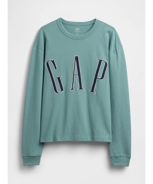 GAP(ギャップ)の「オーバーサイズ GAPロゴ クロップドTシャツ 長袖(Tシャツ/カットソー・メンズ・ラベンダー/ブルー/ブラック/オフホワイト/グリーン/ブラウン・S/XS/XL/M/L)」の10枚目の写真