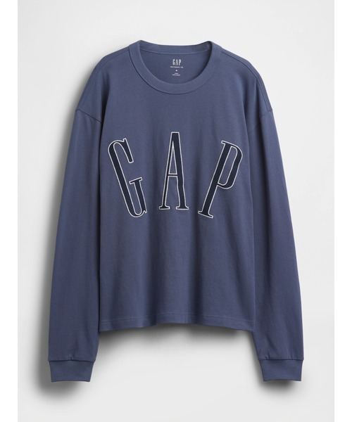 GAP(ギャップ)の「オーバーサイズ GAPロゴ クロップドTシャツ 長袖(Tシャツ/カットソー・メンズ・ラベンダー/ブルー/ブラック/オフホワイト/グリーン/ブラウン・S/XS/XL/M/L)」の11枚目の写真